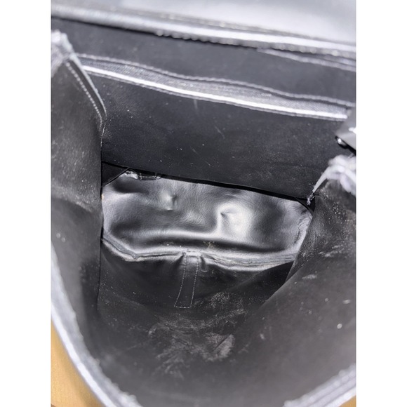 Vintage Harley Davidson Black/White Speckled Leather Backpack/Bar & Shield - Picture 8 of 9